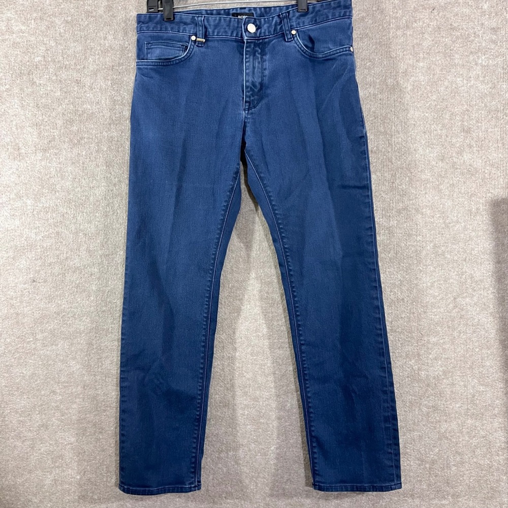 BOSS Hugo Boss Jeans Mens 32 x 29 Blue Slim Fit Stretch Minimalist Designer
